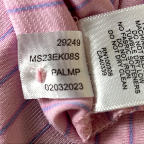 Peter Millar Summer Comfort Golf Polo Size L. Pink striped - Picture 7 of 7